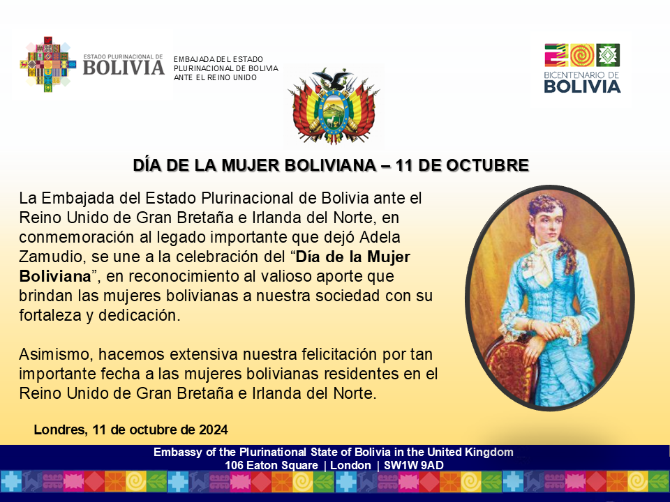 dia de la mujer boliviana OCT 2024