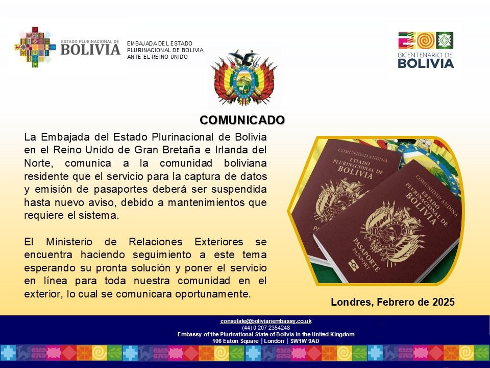 Comunicado Pasaportes Febrero 2025